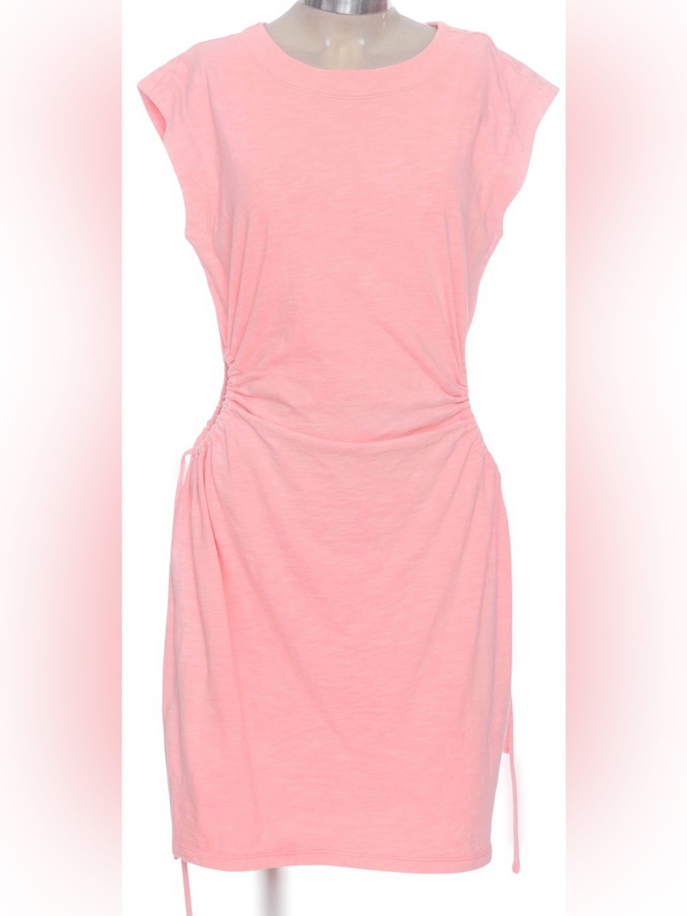 Universal Thread Coral Short Sleeve Dress Drawstring Side Cut-outs Women’s Small